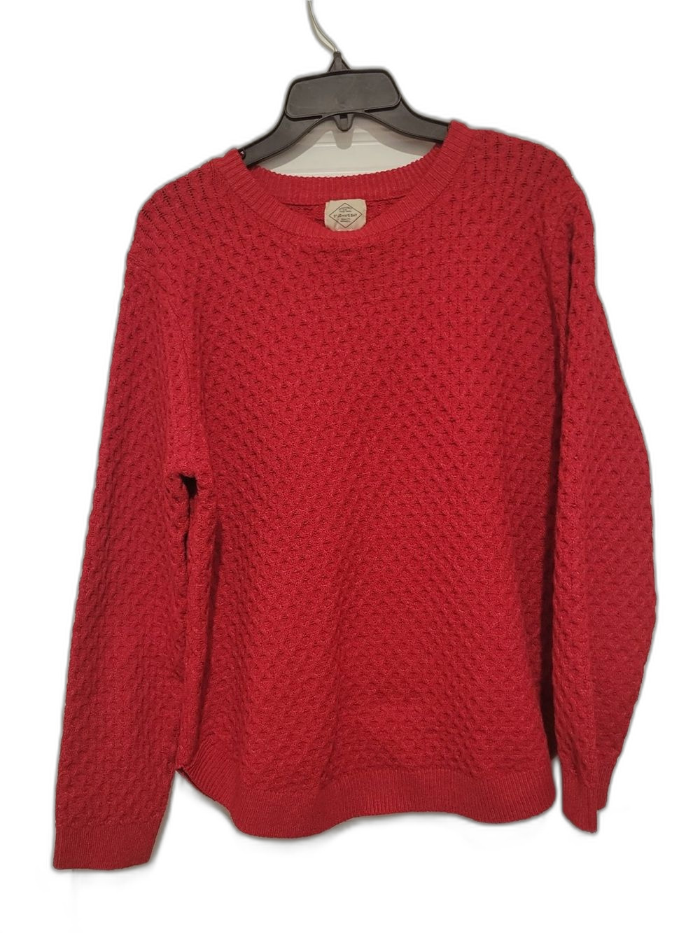 St. John’s Bay XL Red Textured Knit Sweater Crewneck